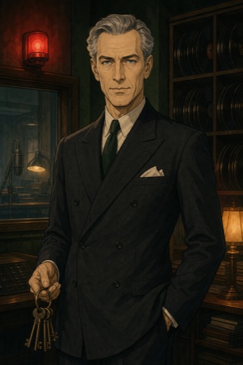 Portrait of Conrad Vane, the station manager